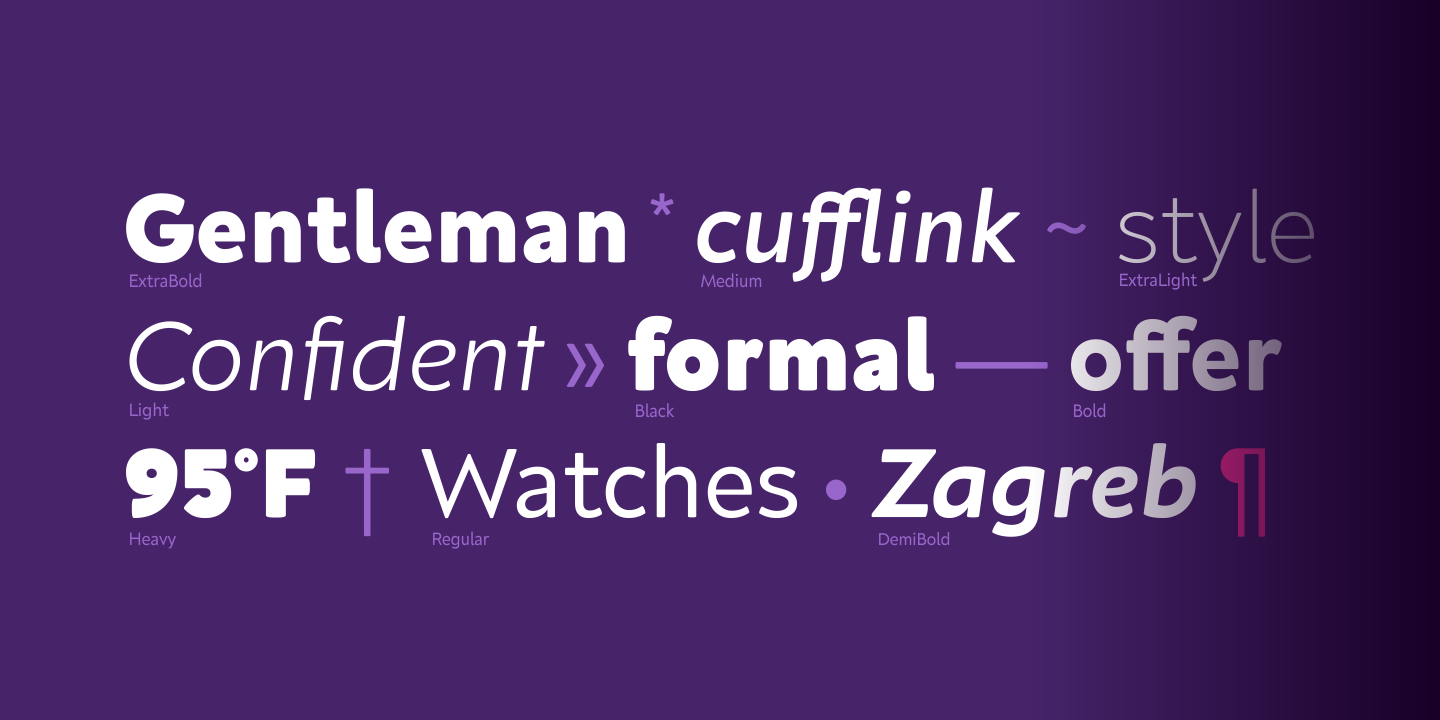 Пример шрифта Neufreit Extra Bold Italic